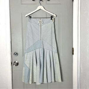 LRL Lauren Jeans Ralph Lauren Coastal Cowgirl Boho Patchwork Stripes Skirt small